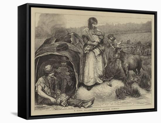 A Gipsy Encampment on Putney Common-Hubert von Herkomer-Framed Stretched Canvas