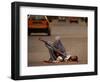 A Girl, 7, Sick with Fever, Lies on a Street-null-Framed Photographic Print