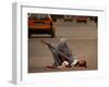 A Girl, 7, Sick with Fever, Lies on a Street-null-Framed Photographic Print