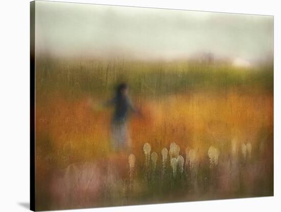 A Girl and Bear Grass-Shenshen Dou-Stretched Canvas