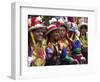 A Girl and Her Friends Smile During a March-null-Framed Photographic Print