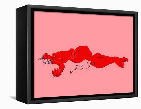 A Girl Asleep Pink-Francesco Gulina-Framed Stretched Canvas