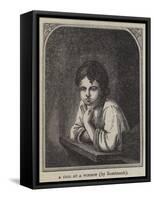 A Girl at a Window-Rembrandt van Rijn-Framed Stretched Canvas