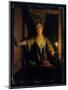 A Girl at the Window (Oil on Board)-Godfried Schalken Or Schalcken-Mounted Giclee Print