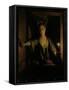A Girl at the Window (Oil on Board)-Godfried Schalcken-Framed Stretched Canvas