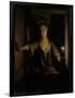 A Girl at the Window (Oil on Board)-Godfried Schalcken-Framed Giclee Print