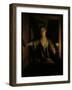 A Girl at the Window (Oil on Board)-Godfried Schalcken-Framed Giclee Print