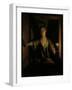 A Girl at the Window (Oil on Board)-Godfried Schalcken-Framed Giclee Print