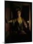 A Girl at the Window (Oil on Board)-Godfried Schalcken-Mounted Giclee Print