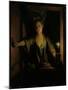 A Girl at the Window (Oil on Board)-Godfried Schalcken-Mounted Giclee Print