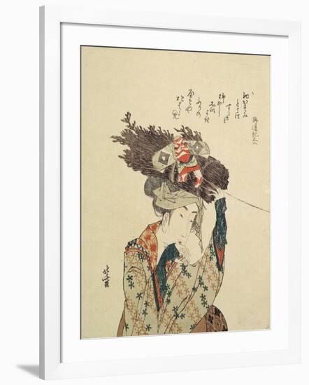 A Girl from Ohara, 1806-1815-Katsushika Hokusai-Framed Giclee Print