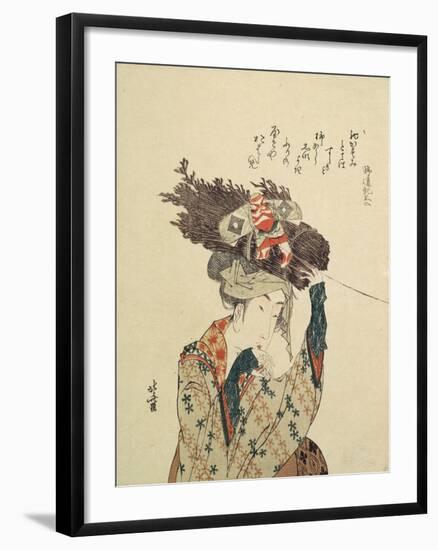 A Girl from Ohara, 1806-1815-Katsushika Hokusai-Framed Giclee Print