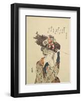 A Girl from Ohara, 1806-1815-Katsushika Hokusai-Framed Premium Giclee Print