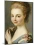 A Girl in a Blue Dress with a Pink Ribbon-Carle van Loo-Mounted Giclee Print