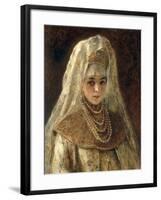 A Girl in a Boyar Costume-Konstantin Egorovich Makovsky-Framed Giclee Print