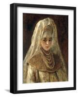 A Girl in a Boyar Costume-Konstantin Egorovich Makovsky-Framed Giclee Print