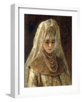 A Girl in a Boyar Costume-Konstantin Egorovich Makovsky-Framed Giclee Print