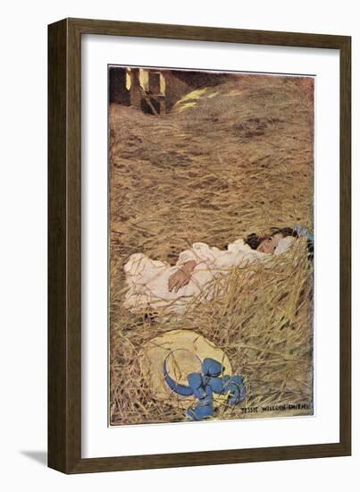 A Girl in a Hayloft, from 'A Child's Garden of Verses' by Robert Louis Stevenson, Published 1885-Jessie Willcox-Smith-Framed Giclee Print