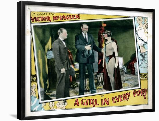 A Girl in Every Port, Robert Armstrong, Victor Mclaglen, Louise Brooks, 1928-null-Framed Poster