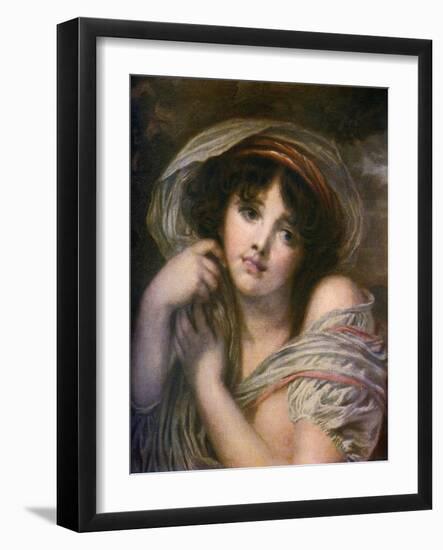 A Girl, Late 18th Century-Jean-Baptiste Greuze-Framed Giclee Print