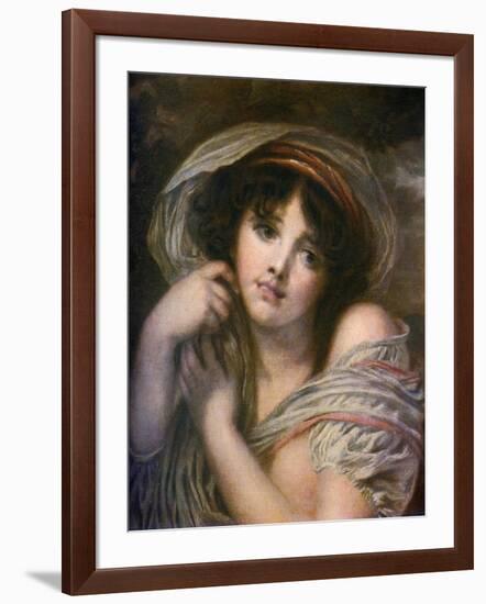 A Girl, Late 18th Century-Jean-Baptiste Greuze-Framed Giclee Print