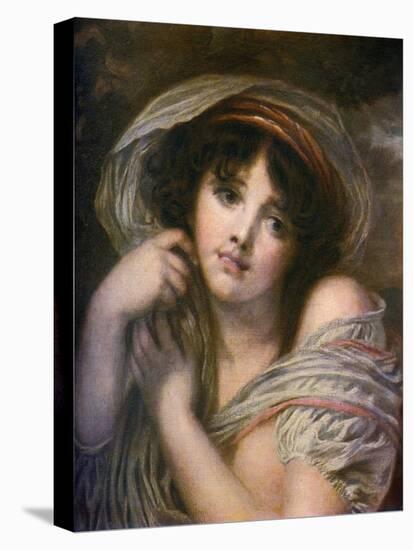 A Girl, Late 18th Century-Jean-Baptiste Greuze-Stretched Canvas