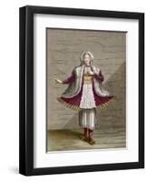 A Girl of Naxos, Plate 71-Jean Baptiste Vanmour-Framed Premium Giclee Print