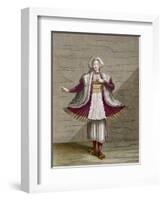 A Girl of Naxos, Plate 71-Jean Baptiste Vanmour-Framed Premium Giclee Print