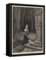 A Girl Praying-Hubert Salentin-Framed Stretched Canvas