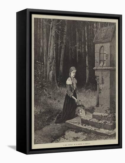 A Girl Praying-Hubert Salentin-Framed Stretched Canvas