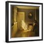 A Girl Reading in an Interior-Peter Ilsted-Framed Giclee Print