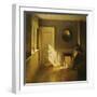 A Girl Reading in an Interior-Peter Ilsted-Framed Giclee Print