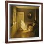 A Girl Reading in an Interior-Peter Ilsted-Framed Giclee Print