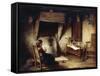 A Girl Reading-George Paul Chalmers-Framed Stretched Canvas