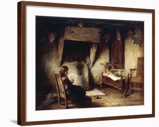 A Girl Reading-George Paul Chalmers-Framed Giclee Print