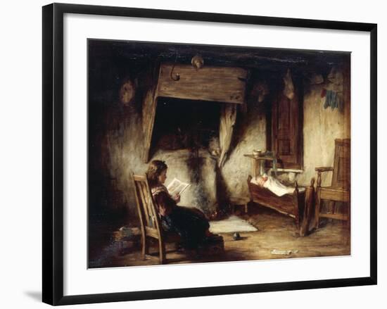 A Girl Reading-George Paul Chalmers-Framed Giclee Print