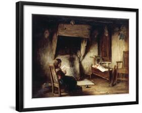 A Girl Reading-George Paul Chalmers-Framed Giclee Print