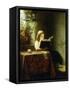 A Girl Reading-Meyer Johan Georg-Framed Stretched Canvas