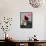 A Girl Rests on a Boat Below the Chinese National Flag-null-Framed Stretched Canvas displayed on a wall