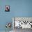 A Girl Rests on a Boat Below the Chinese National Flag-null-Framed Stretched Canvas displayed on a wall