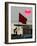 A Girl Rests on a Boat Below the Chinese National Flag-null-Framed Photographic Print