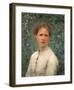 A Girl's Head-Sir George Clausen-Framed Art Print