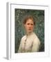 A Girl's Head-Sir George Clausen-Framed Art Print