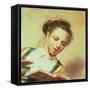 A Girl Singing-Frans Hals-Framed Stretched Canvas