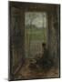 A Girl Sits in the Doorway of a House to Peel Potatoes-Jozef Israels-Mounted Art Print