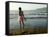 A Girl Walks on the Beach in Jacmel, Haiti, in This February 5, 2001-Lynne Sladky-Framed Stretched Canvas