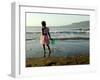 A Girl Walks on the Beach in Jacmel, Haiti, in This February 5, 2001-Lynne Sladky-Framed Premium Photographic Print