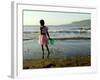 A Girl Walks on the Beach in Jacmel, Haiti, in This February 5, 2001-Lynne Sladky-Framed Photographic Print