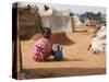 A Girl Washes Plates for Her Family in the North Darfur Refugee Camp of El Sallam October 4, 2006-Alfred De Montesquiou-Stretched Canvas