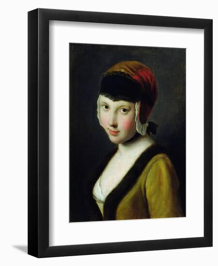 A Girl with a Black Mask-Pietro Antonio Rotari-Framed Giclee Print